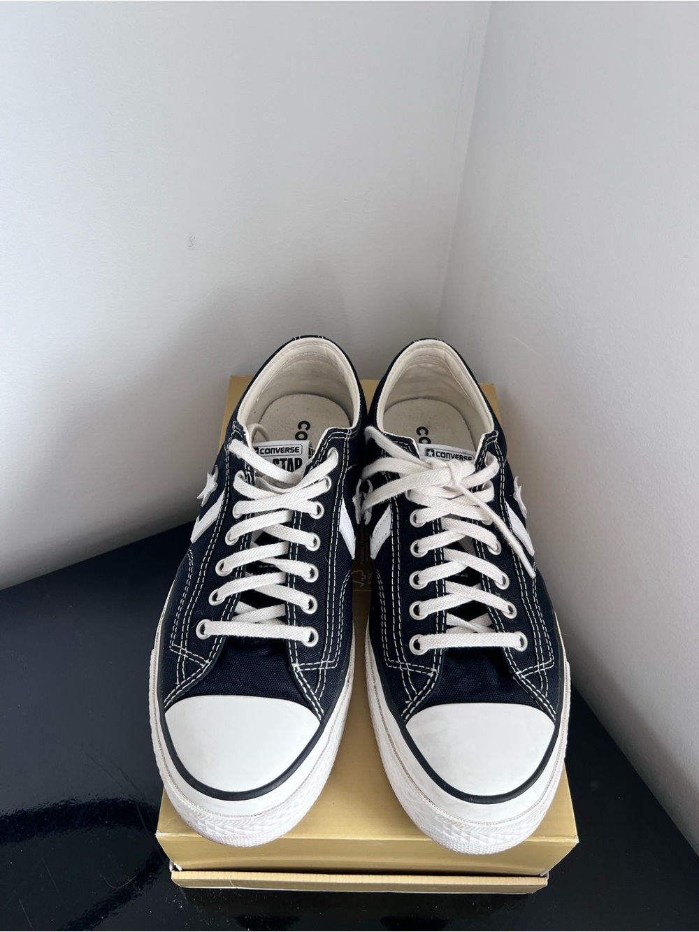 Converse All Star Low Top Sneakers - Black and White (W9, M7.5)